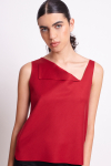 Blusa Malha Dupla Leve Dobradura Decote