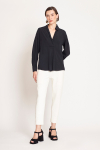 Camisa Tricoline Ombro Deslocado