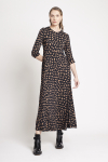 vestido jersey estampa ginkgo godê