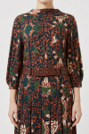 blusa jersey est ornamental decote irregular