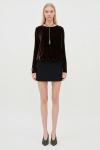 blusa veludo de seda