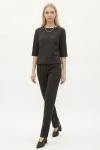 blusa bouclê zíper costas