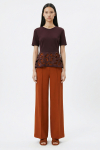 blusa malha duplo leve bordada