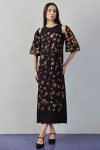 vestido linho bordado romântico