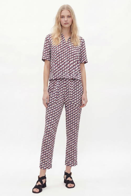 Calça Jersey Estampa Gravataria Skinny
