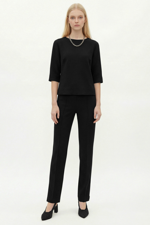 Blusa Bouclê Zíper Costas