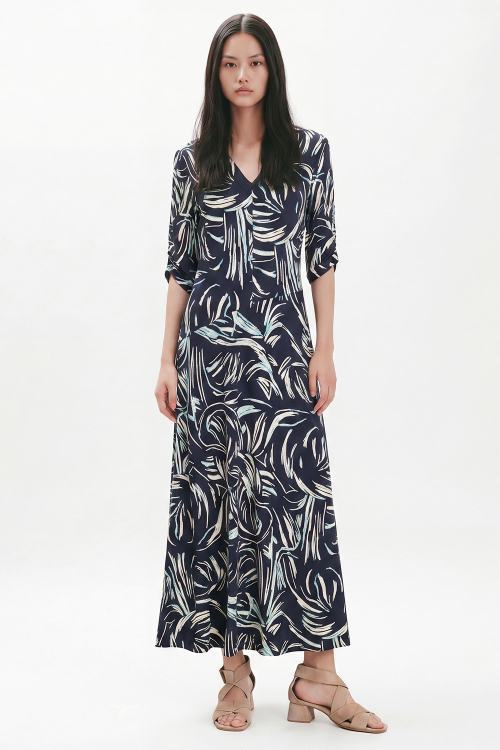Vestido Jersey Estampa Brisa Tropical