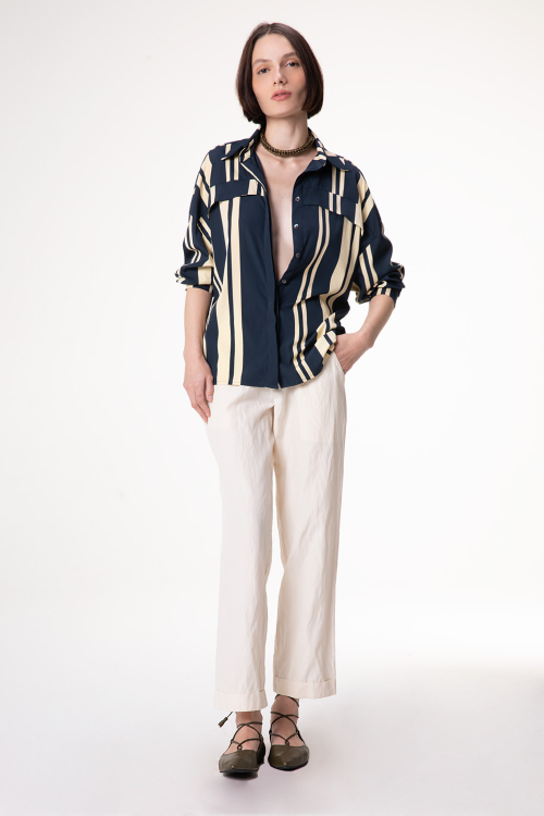 Calça Viscose Metal Elástico