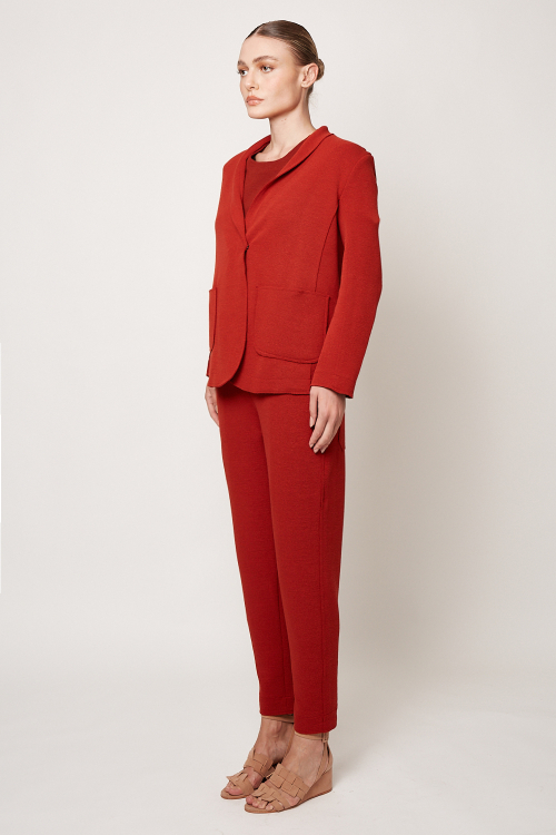 Fit — Blazer Malha Dupla Bouclê