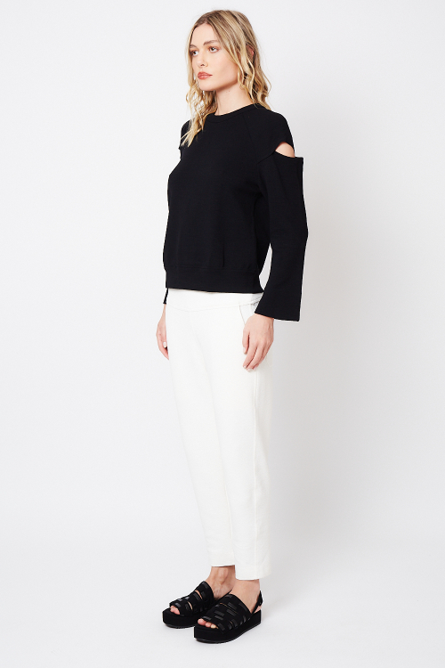 Fit — Blusa Bouclê Abertura Nas Mangas