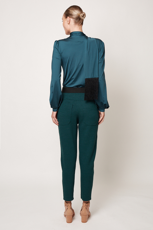 Fit — Blusa Jersey Liso Com Franja
