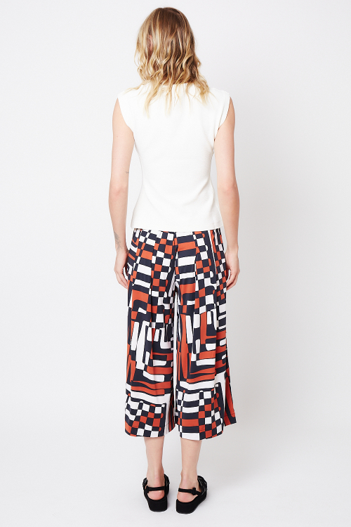 Fit — Calça Jersey Labirinto Pantacourt