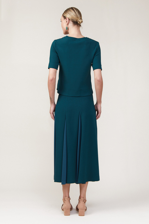 Fit — Saia Boucle C/ Detalhe Jersey Nesgas