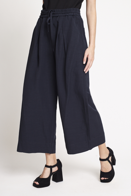 Fit — Calça Modal Com Linho Pantalona