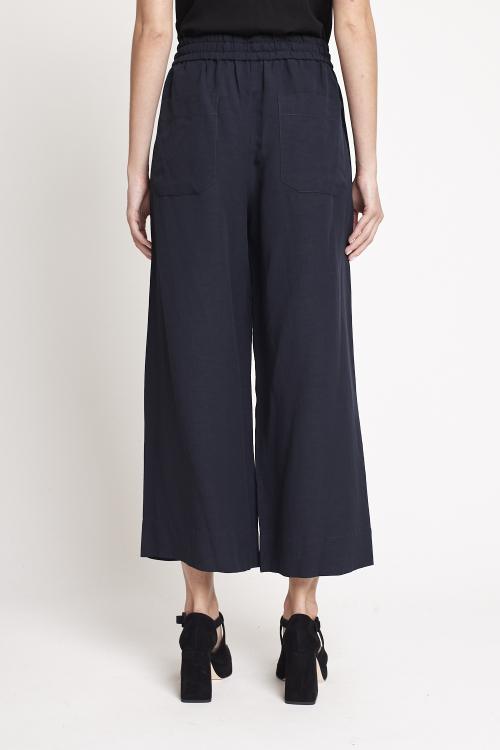Fit — Calça Modal Com Linho Pantalona