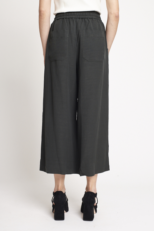 Fit — Calça Modal Com Linho Pantalona
