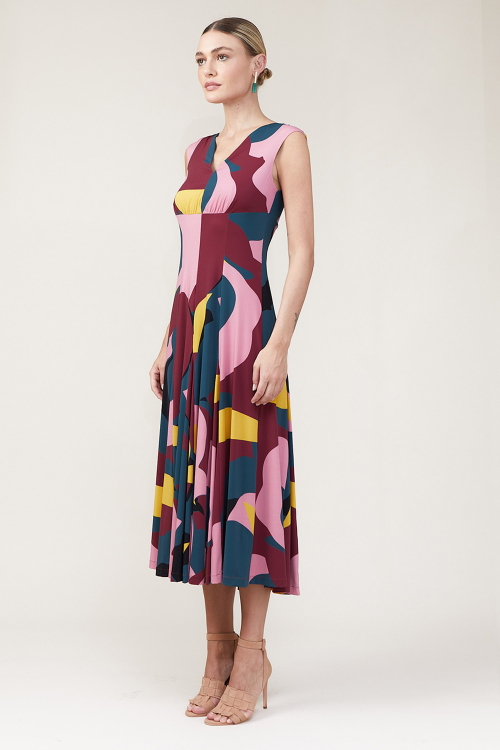 Fit — Vestido Jersey Vista Aérea Nesgas