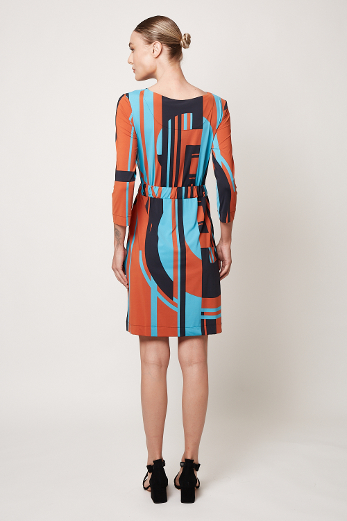 Fit — Vestido Jersey Tapeçaria Com Cinto