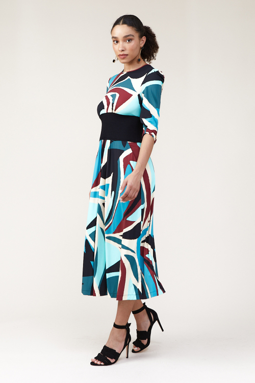 Fit — Vestido Jersey Parque Com Bouclê