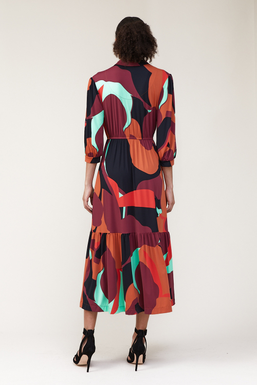 Fit — Vestido Jersey Vista Aérea Longo