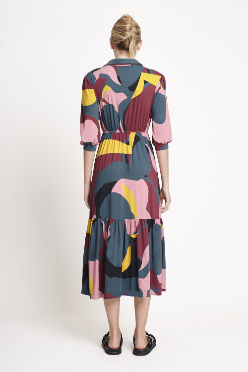 Fit — Vestido Jersey Vista Aérea Longo