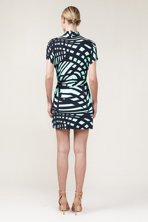 Fit — Vestido Jersey Espiral Manga Ampla
