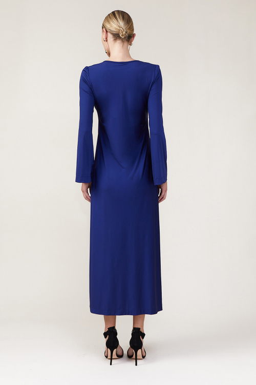 Fit — Vestido Jersey Liso Reto Com Manga