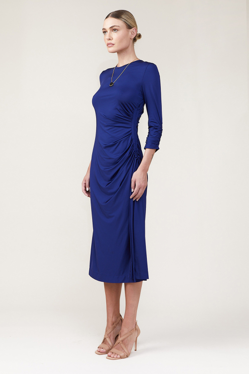 Fit — Vestido Jersey Liso Drapeado