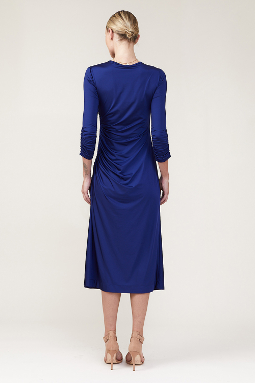 Fit — Vestido Jersey Liso Drapeado
