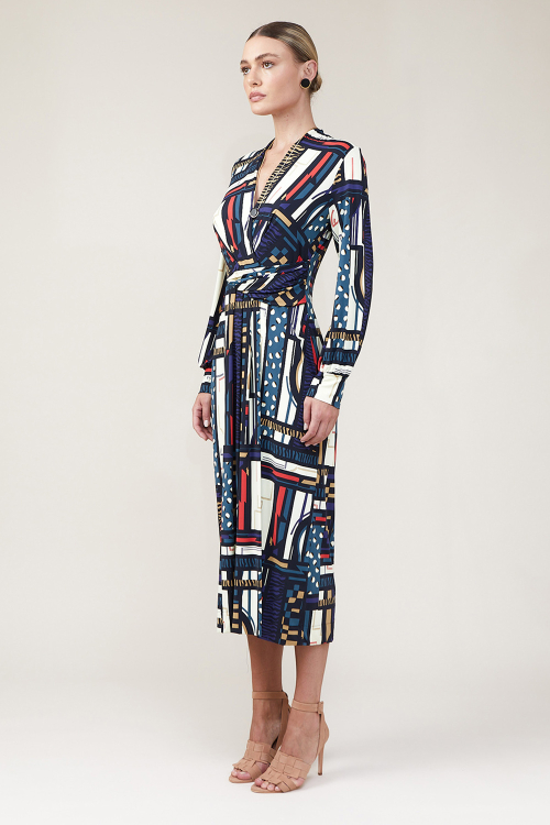 Fit — Vestido Jersey Maximalista Faixa Cintura