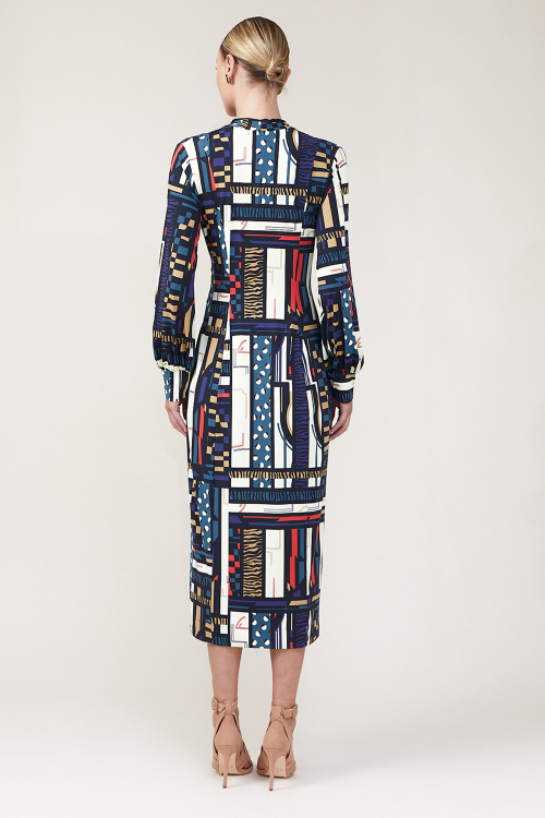 Fit — Vestido Jersey Maximalista Faixa Cintura