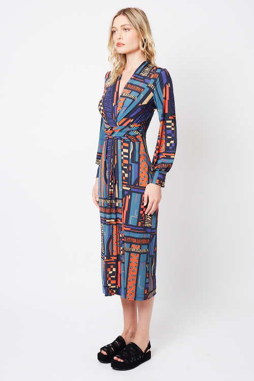 Fit — Vestido Jersey Maximalista Faixa Cintura