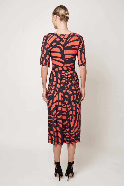 Fit — Vestido Midi Jersey Espiral Com Faixa