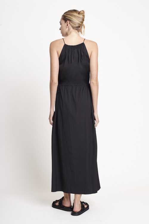 Fit — Vestido Tricoline Amarração Cintura