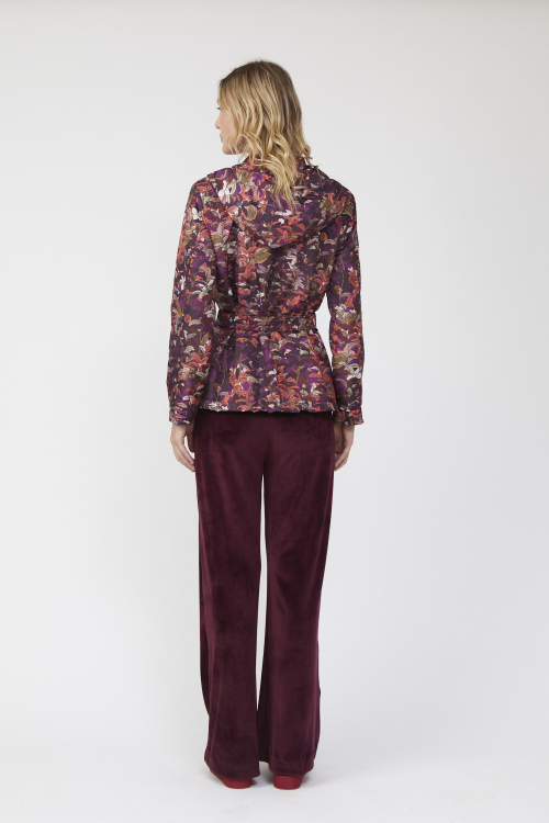 Fit — Jaqueta Alongada Nylon Estampa Floresta