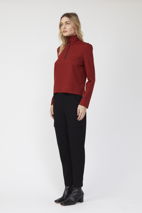 Fit — Blusa Duplo Leve Com Zíper
