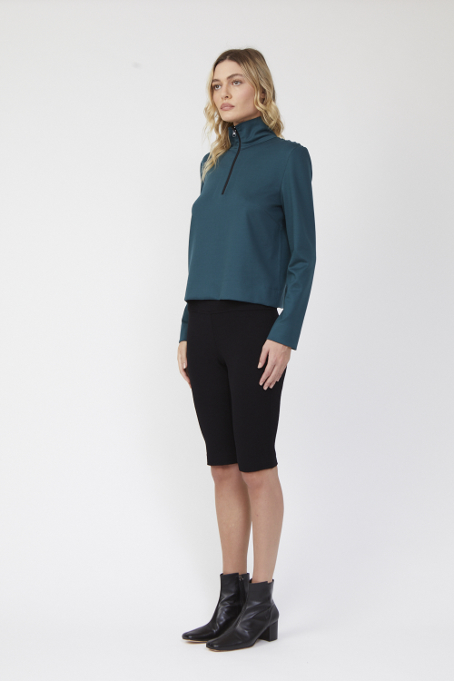 Fit — Blusa Duplo Leve Com Zíper