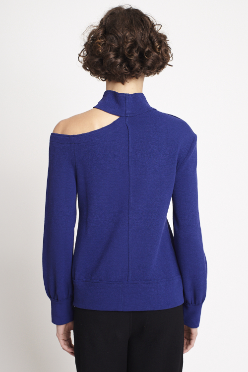 Fit — Blusa Bouclê Bicolor Ombro Á Mostra