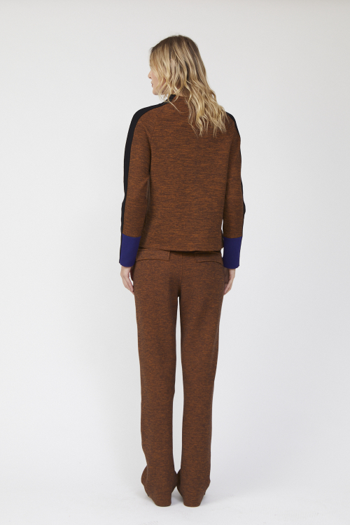 Fit — Blusa Bouclê Bicolor Listra Lateral