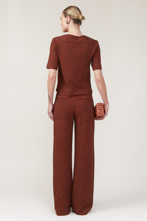 Fit — Calça Bouclê Mescla Com Prega