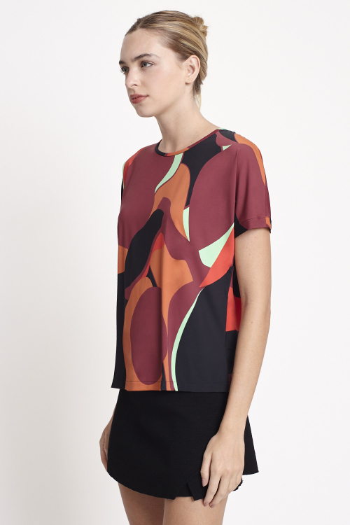 Fit — Blusa Jersey Vista Aérea Com Manga Curta