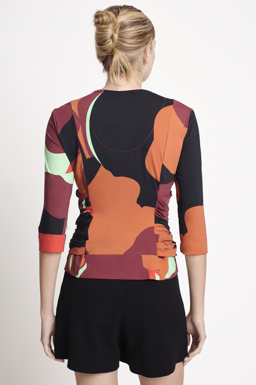 Fit — Blusa Jersey Vista Aérea Drapeada