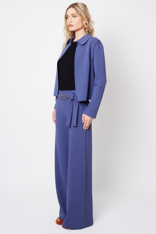 Fit — Calça Bouclê Com Cinto De Corrente