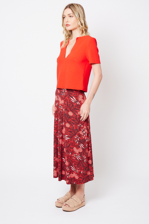 Fit — Saia Jersey Estampa Renda