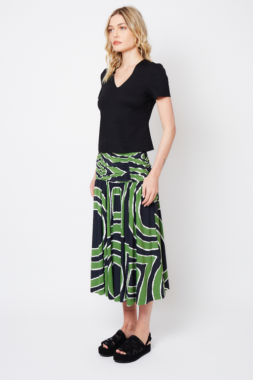 Fit — Saia Jersey Estampa Gipsy Franzido