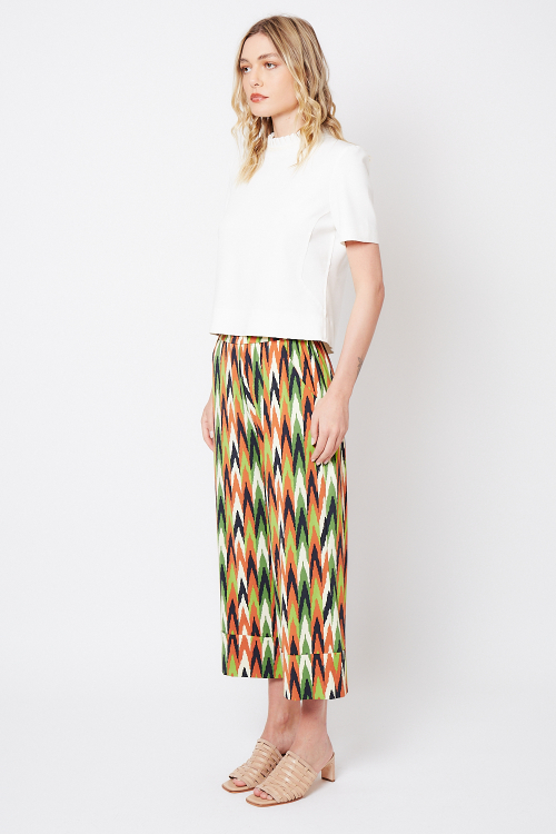 Fit — Calça Jersey Estampa Batik Com Barra Aplicada