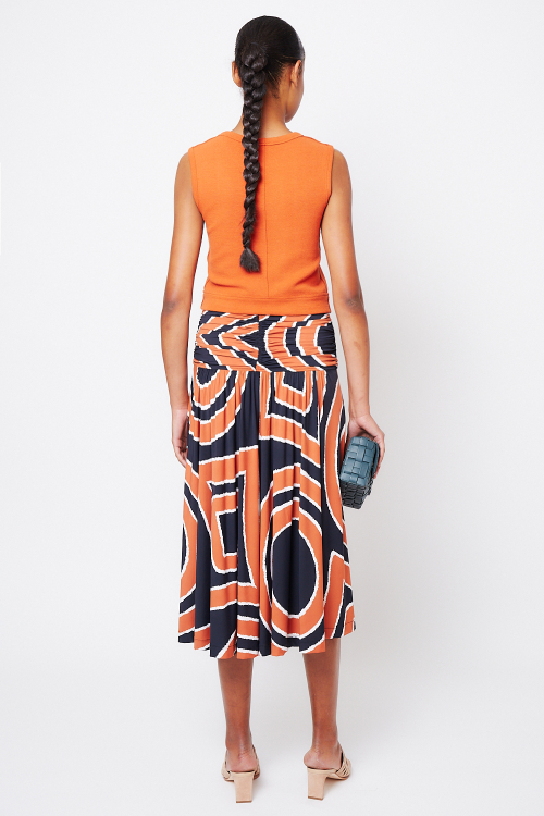 Fit — Saia Jersey Estampa Gipsy Franzido