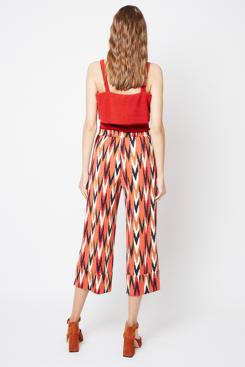 Fit — Calça Jersey Estampa Batik Com Barra Aplicada