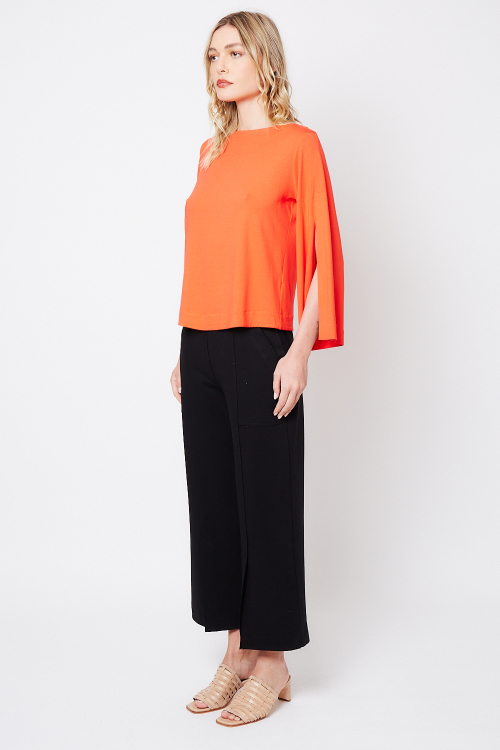 Fit — Blusa Viscose Fenda Nas Mangas