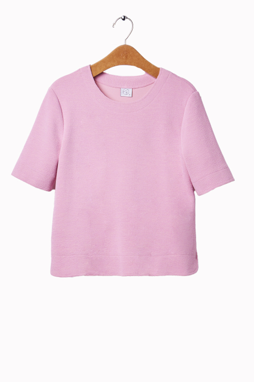 Fit — Blusa Bouclê Manga Curta
